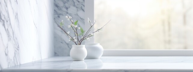 Marble counter table top in bath room background