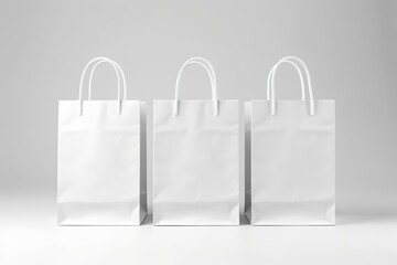 Shopping bag mockup design on white background. 