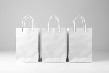 Shopping bag mockup design on white background. 