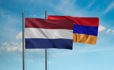 Armenia and Netherlands flag