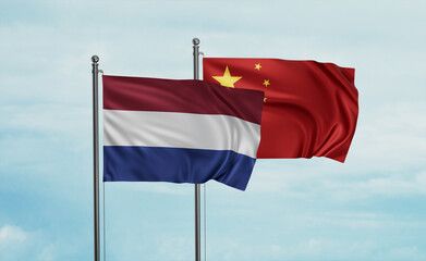 China and Netherlands flag