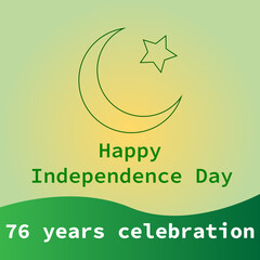 Pakistan independence day post vector