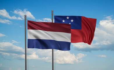 Samoa and Netherlands flag