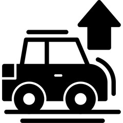 Car with up arrow Icon