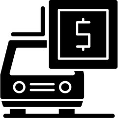 Fototapeta premium Car with dollar sign Icon