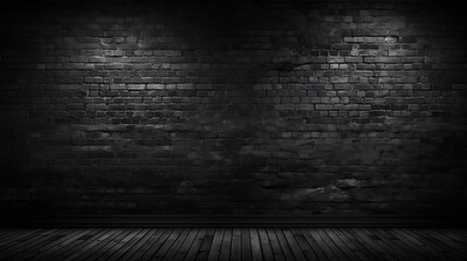Black brick wall texture pattern background image