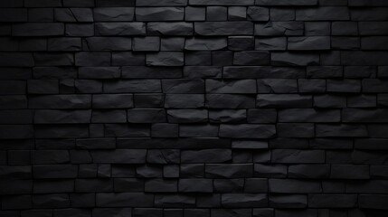 Black brick wall texture pattern background image