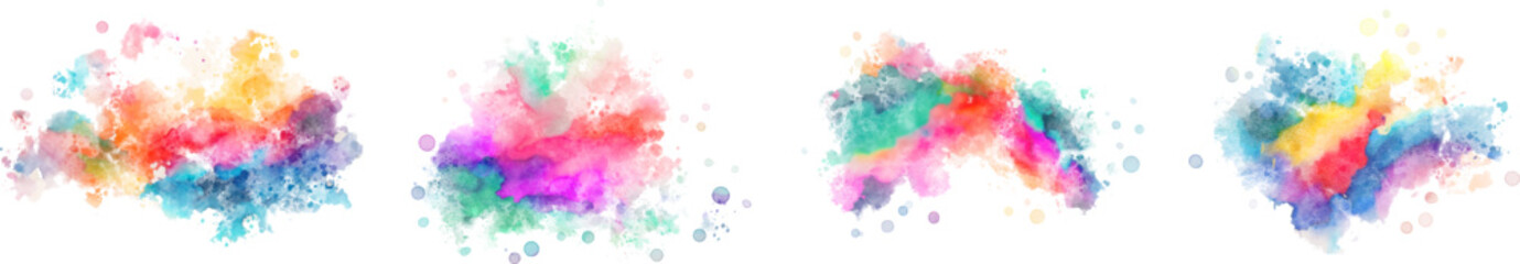 watercolor vector stains; background for title and logo