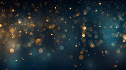 Gold confetti in abstract black background style - obrazy, fototapety, plakaty