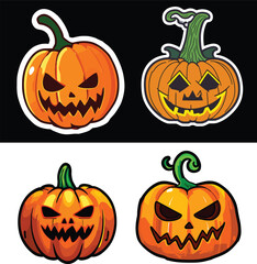 Angry Halloween pumpkin