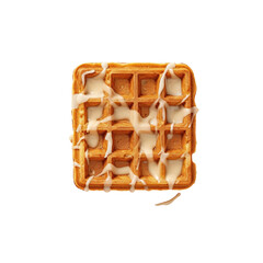 Background with a view of a waffle on top