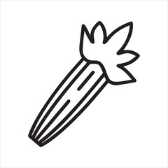 Vegetable icon. Vector and line