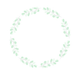 Okrągła ramka dekoracyjna z liści