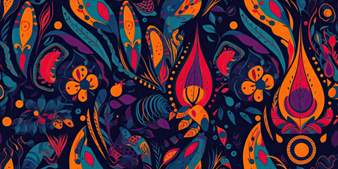 A colorful background with shapes and colors - Generative AI