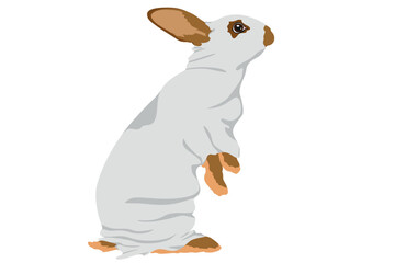 Сute Halloween Ghost Rabbit Vector