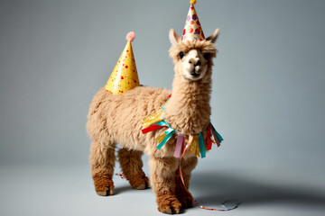 Alpaca Birthday Party - Bday Series - Generated with AI