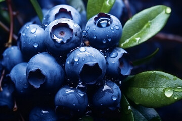 A Close-Up of Fresh Blueberries, Bursting with Vibrant Color and Delectable Flavor
