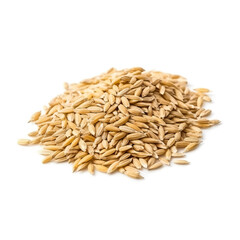 Fototapeta premium Oat Groats isolated on white background side view 