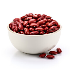 Red beans isolated on white background 