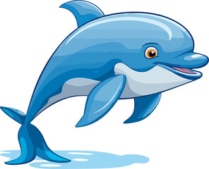 Cartoon Dolphin Illustration 