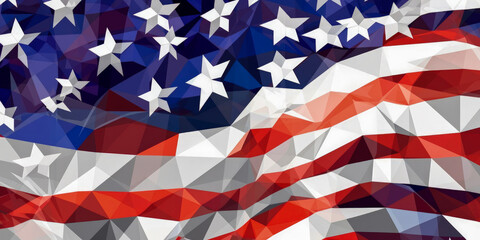 American flag background - Generative AI