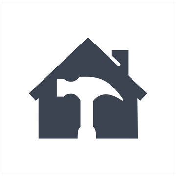 House with a hammer icon