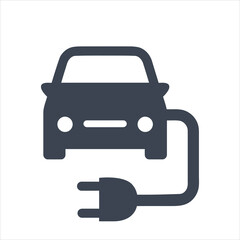 A car with an electric plug icon