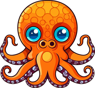 Cartoon Octopus Illustration 