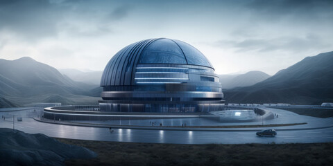 Obraz premium A space observatory - Generative AI