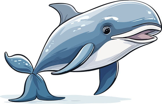 Cartoon Whale Illustration 