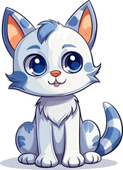 Cute Cat Illustration 