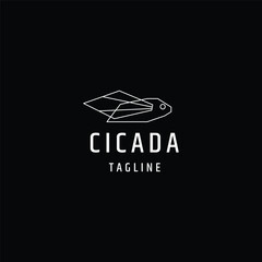 Cicada logo vector icon design template