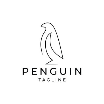 Penguin logo design icon template
