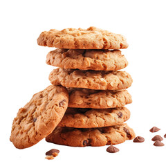 Oat cookies against transparent background