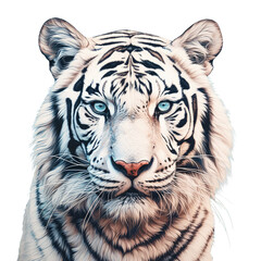 a tiger that is white in color