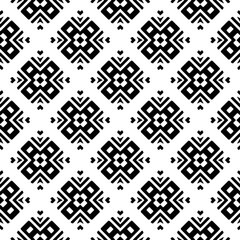 White background with black pattern. Seamless texture for fashion, textile design,  on wall paper, wrapping paper, fabrics and home decor. Simple repeat pattern.