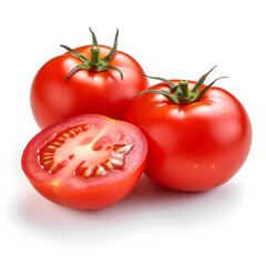 Fresh tomato isolated on white background