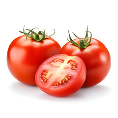 Fresh tomato isolated on white background