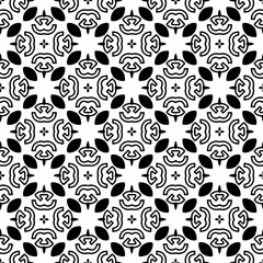White background with black pattern. Seamless texture for fashion, textile design,  on wall paper, wrapping paper, fabrics and home decor. Simple repeat pattern.