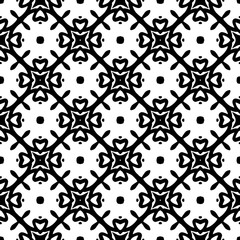 White background with black pattern. Seamless texture for fashion, textile design,  on wall paper, wrapping paper, fabrics and home decor. Simple repeat pattern.
