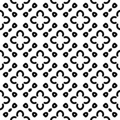 White background with black pattern. Seamless texture for fashion, textile design,  on wall paper, wrapping paper, fabrics and home decor. Simple repeat pattern.