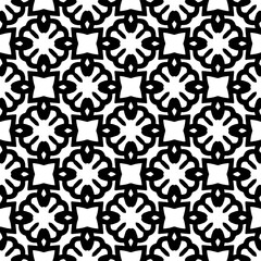 White background with black pattern. Seamless texture for fashion, textile design,  on wall paper, wrapping paper, fabrics and home decor. Simple repeat pattern.