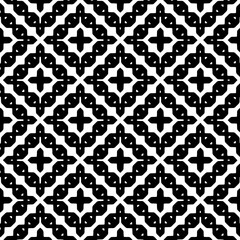 White background with black pattern. Seamless texture for fashion, textile design,  on wall paper, wrapping paper, fabrics and home decor. Simple repeat pattern.