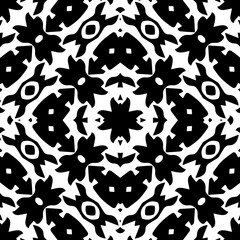 White background with black pattern. Seamless texture for fashion, textile design,  on wall paper, wrapping paper, fabrics and home decor. Simple repeat pattern.