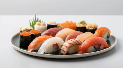 Sushi Plate - Good and tasty for menus and advertisements