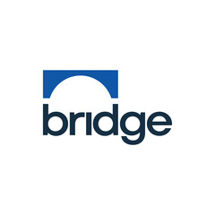 bridge logo with wordmark concept and simple design for brand identity