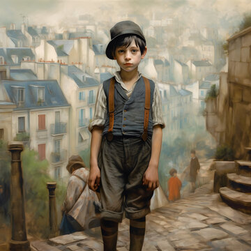 Montmartre's Spirited Child: A Generative Tribute to Francisque Poulbot
