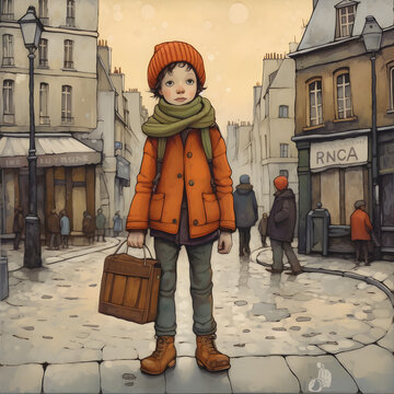 Montmartre's Spirited Child: A Generative Tribute to Francisque Poulbot