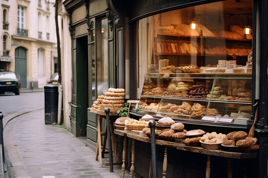 Charming Parisian Bakery Delight - Generative Ai