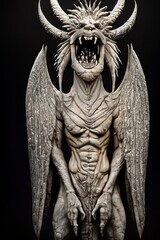 Stone statue of a mythological creature